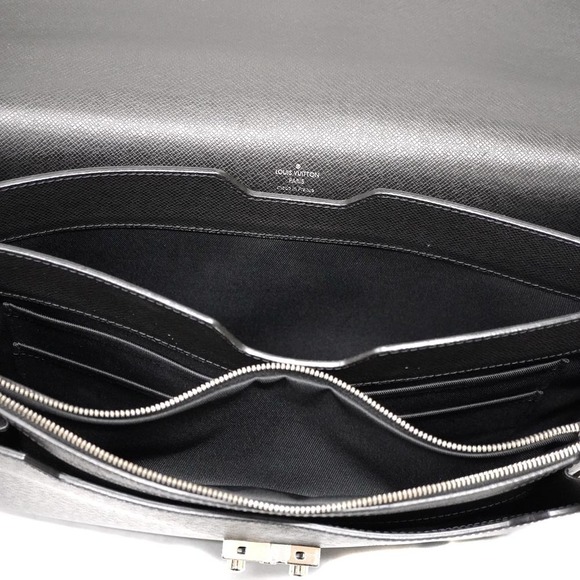 Louis Vuitton Associé Cartable 2 Bag Taiga Leather Noir Black - Picture 9 of 14